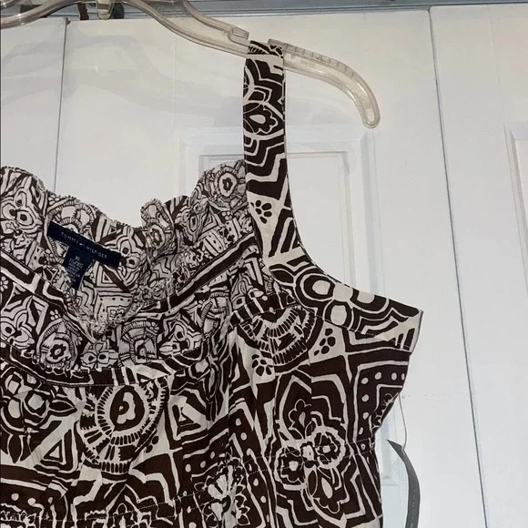 Tommy Hilfiger Brown Geometric Print Blouse - Picture 3 of 9